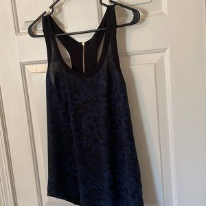 Express racer back zip business casual tank